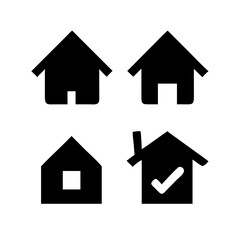 Houses icons set. Real estate. Web home icon for apps and websites. Collection home icons. House symbol. Set of Houses Icons or symbols Vector fully editable file.