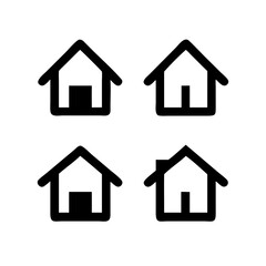 Houses icons set. Real estate. Web home icon for apps and websites. Collection home icons. House symbol. Set of Houses Icons or symbols Vector fully editable file.