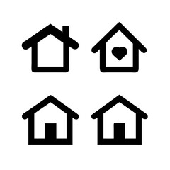 Houses icons set. Real estate. Web home icon for apps and websites. Collection home icons. House symbol. Set of Houses Icons or symbols Vector fully editable file.