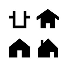 Houses icons set. Real estate. Web home icon for apps and websites. Collection home icons. House symbol. Set of Houses Icons or symbols Vector fully editable file.