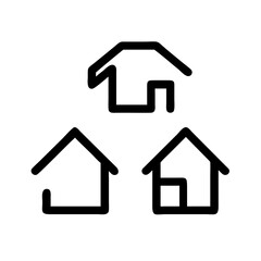 Houses icons set. Real estate. Web home icon for apps and websites. Collection home icons. House symbol. Set of Houses Icons or symbols Vector fully editable file.