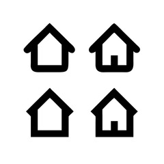 Houses icons set. Real estate. Web home icon for apps and websites. Collection home icons. House symbol. Set of Houses Icons or symbols Vector fully editable file.