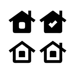 Houses icons set. Real estate. Web home icon for apps and websites. Collection home icons. House symbol. Set of Houses Icons or symbols Vector fully editable file.
