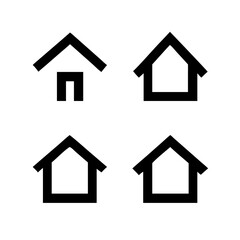 Houses icons set. Real estate. Web home icon for apps and websites. Collection home icons. House symbol. Set of Houses Icons or symbols Vector fully editable file.