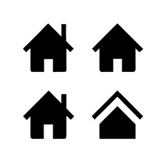 Fototapeta premium Houses icons set. Real estate. Web home icon for apps and websites. Collection home icons. House symbol. Set of Houses Icons or symbols Vector fully editable file.