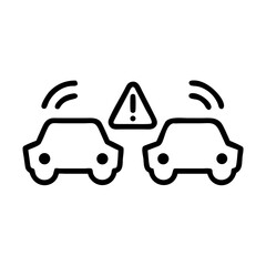 Collision warning system icon