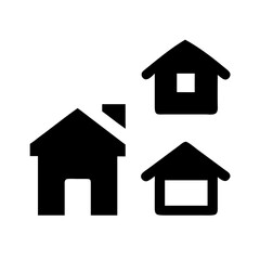 Fototapeta premium Houses icons set. Real estate. Web home icon for apps and websites. Collection home icons. House symbol. Set of Houses Icons or symbols Vector fully editable file.
