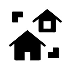 Houses icons set. Real estate. Web home icon for apps and websites. Collection home icons. House symbol. Set of Houses Icons or symbols Vector fully editable file.