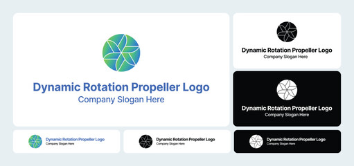 Dynamic Rotation Propeller Logo | Energetic Spinning Design