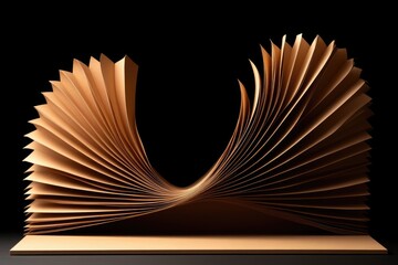 Abstract architectural design of  pleated paper