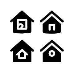 Simple house symbol. Smart home icon collection. Main page pictogram in filled, thin line, outline editable Stroke. House, Technology, Wireless. Professional vector icon. 

