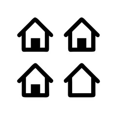 Simple house symbol. Smart home icon collection. Main page pictogram in filled, thin line, outline editable Stroke. House, Technology, Wireless. Professional vector icon. 

