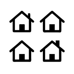 Simple house symbol. Smart home icon collection. Main page pictogram in filled, thin line, outline editable Stroke. House, Technology, Wireless. Professional vector icon. 
