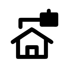 Simple house symbol. Smart home icon collection. Main page pictogram in filled, thin line, outline editable Stroke. House, Technology, Wireless. Professional vector icon. 

