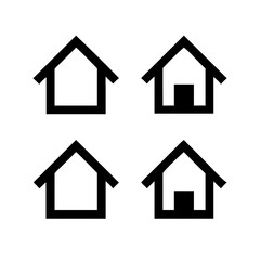 Title: Web home icon for apps and websites. Collection home icons. House symbol.House icon set. Home vector illustration sign. Hotel symbol.

