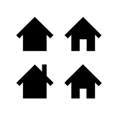 Title: Web home icon for apps and websites. Collection home icons. House symbol.House icon set. Home vector illustration sign. Hotel symbol.

