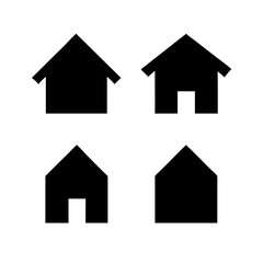 Title: Web home icon for apps and websites. Collection home icons. House symbol.House icon set. Home vector illustration sign. Hotel symbol.

