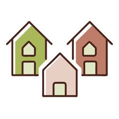Obraz premium Web home icon for apps and websites. Collection home icons. House symbol.House icon set. Home vector illustration sign. Hotel symbol. 