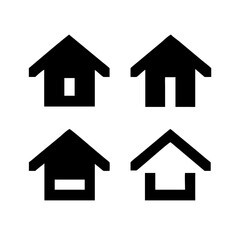 Web home icon for apps and websites. Collection home icons. House symbol.House icon set. Home vector illustration sign. Hotel symbol. 
