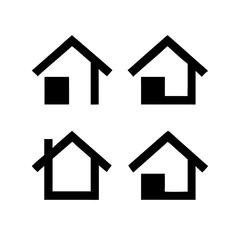 Web home icon for apps and websites. Collection home icons. House symbol.House icon set. Home vector illustration sign. Hotel symbol. 
