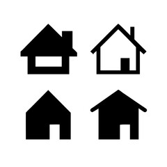 Web home icon for apps and websites. Collection home icons. House symbol.House icon set. Home vector illustration sign. Hotel symbol. 
