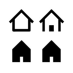 Web home icon for apps and websites. Collection home icons. House symbol.House icon set. Home vector illustration sign. Hotel symbol. 
