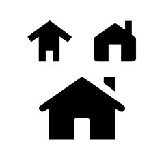 Web home icon for apps and websites. Collection home icons. House symbol.House icon set. Home vector illustration sign. Hotel symbol. 
