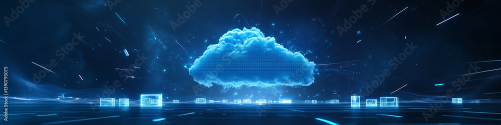 Aufkleber cloud computing digital information and cyberspace background