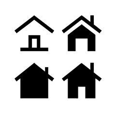 Web home icon for apps and websites. Collection home icons. House symbol.House icon set. Home vector illustration sign. Hotel symbol. 
