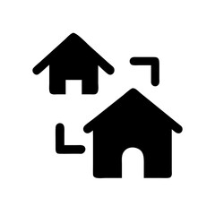 Web home icon for apps and websites. Collection home icons. House symbol.House icon set. Home vector illustration sign. Hotel symbol. 
