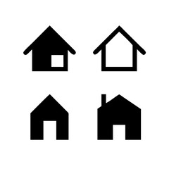 Web home icon for apps and websites. Collection home icons. House symbol.House icon set. Home vector illustration sign. Hotel symbol. 
