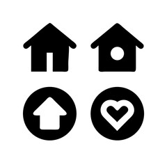 Web home icon for apps and websites. Collection home icons. House symbol.House icon set. Home vector illustration sign. Hotel symbol. 
