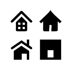 Title: Web home icon for apps and websites. Collection home icons. House symbol.House icon set. Home vector illustration sign. Hotel symbol.

