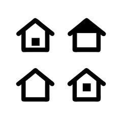 Fototapeta premium Web home icon for apps and websites. Collection home icons. House symbol.House icon set. Home vector illustration sign. Hotel symbol. 