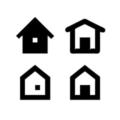 Obraz premium Web home icon for apps and websites. Collection home icons. House symbol.House icon set. Home vector illustration sign. Hotel symbol. 
