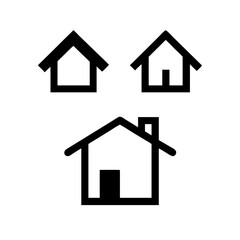 Web home icon for apps and websites. Collection home icons. House symbol.House icon set. Home vector illustration sign. Hotel symbol. 
