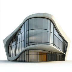 Fototapeta premium Cultural Center Building - Isolated on white background 