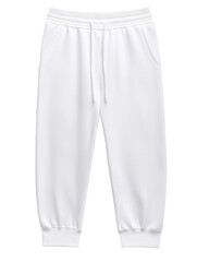 Casual white sweatpants fashion shoot studio background cut out background technique minimalist style