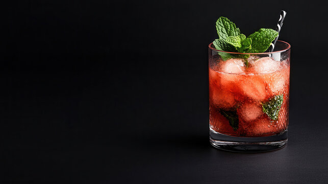 Refreshing watermelon cocktail garnished with mint leaves served in a glass with vibrant colors perfect for summer gatherings