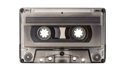 Obraz premium Old audio cassette tape on transparent background