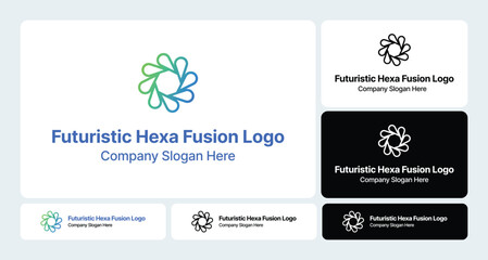 Futuristic Hexa Fusion Logo | Innovative Hexagonal Design