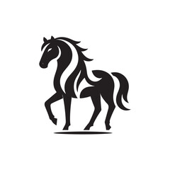 Obraz premium A vector illustration of a horse, perfect for animal-themed designs, nature projects, and creative work. Ideal for educational materials and artistic projects showcasing this majestic creature.