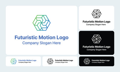 Naklejka premium Futuristic Motion Logo