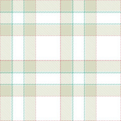 Fire white Seamless Tartan with Metallic greyish pink accents Fabric Design