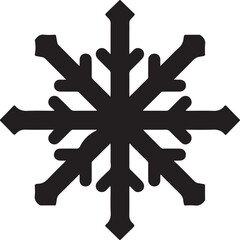 Fototapeta premium Flat Snowflake Logo – Silhouette Logo Collection Isolated on White Background