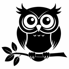 owl sitting on branch