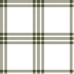 Plaid pattern seamless. Deep greyish brown & Bright white Tartan Fabric Design. 