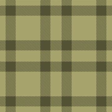 Plaid pattern seamless. Metallic khaki & Dusty greyish brown Tartan Fabric Design. 