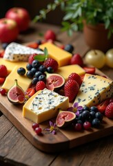 elegant gourmet cheese platter fresh fruit artistry culinary delight arrangement tasteful presentation, artisan, dairy, selection, spread, tastings, crackers