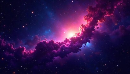 Vibrant and colorful space background with galaxies, stars, and nebulae Perfect for posters, wallpapers, and digital illustrations,  cosmic,  wallpaper